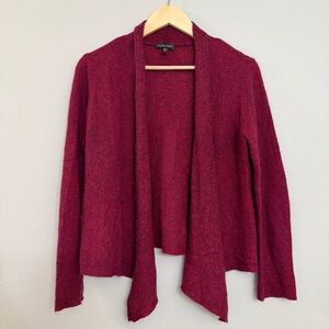 Eileen Fisher Wool Cashmere Open-Front Draped Cardigan